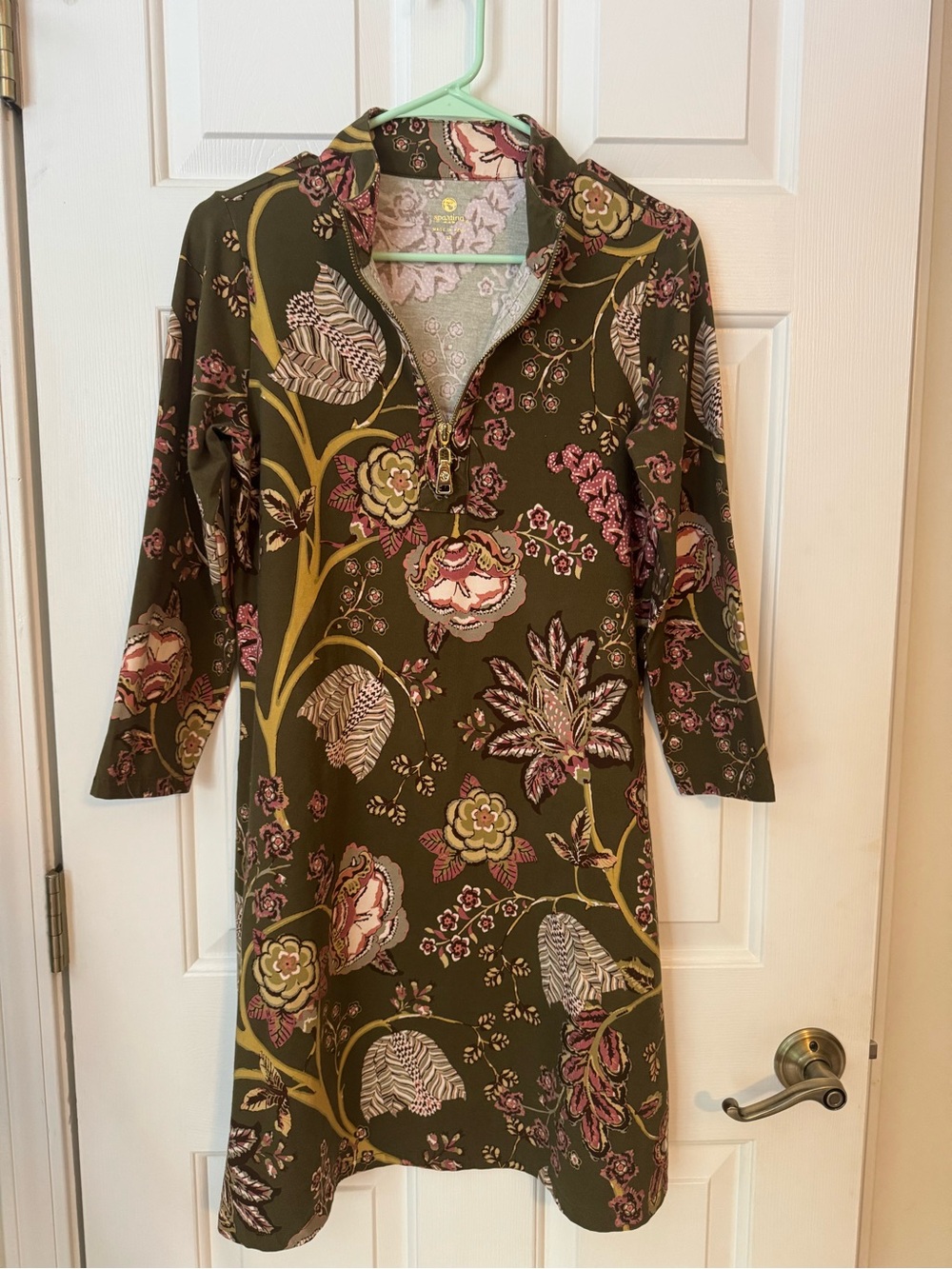 Nora Half-Zip Dress Olive MED